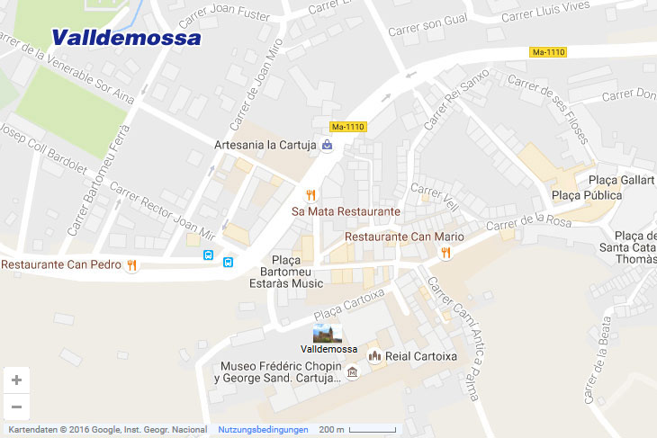 Valldemossa auf der interaktiven Karte von Mallorca