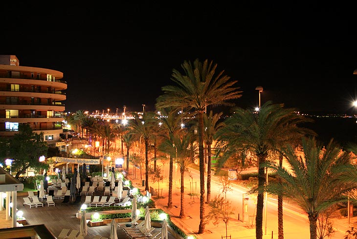Playa de Palma bei Nacht