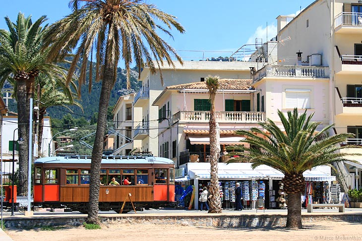 Straßenbahn in Port de Sóller, Mallorca